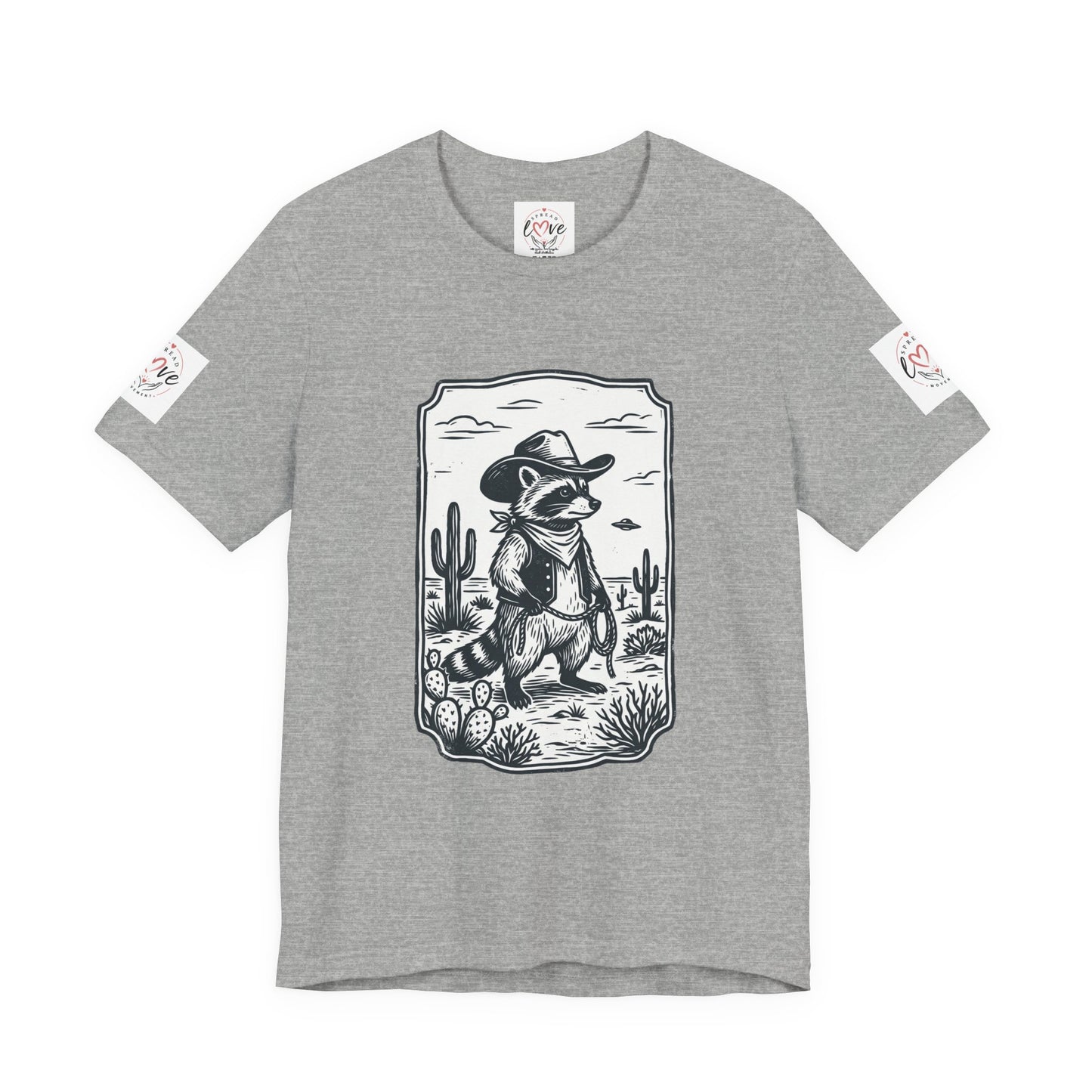 Cowboy Racoon Desert UFO Tee | Retro Southwestern UFO Graphics