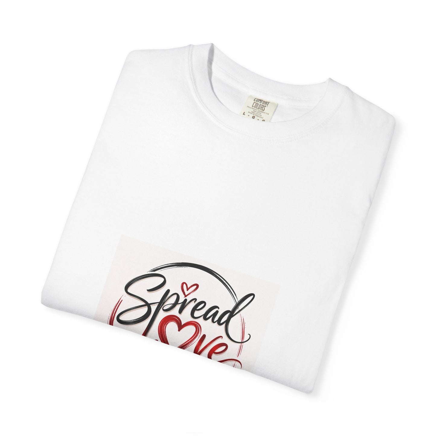 Spread Love T-Shirt — Heart Typography Graphic Tee for Kindness & Gifts