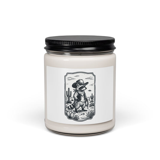 Desert Cowboy UFO Candle | Soy Candle, Retro Alien Desert Graphic