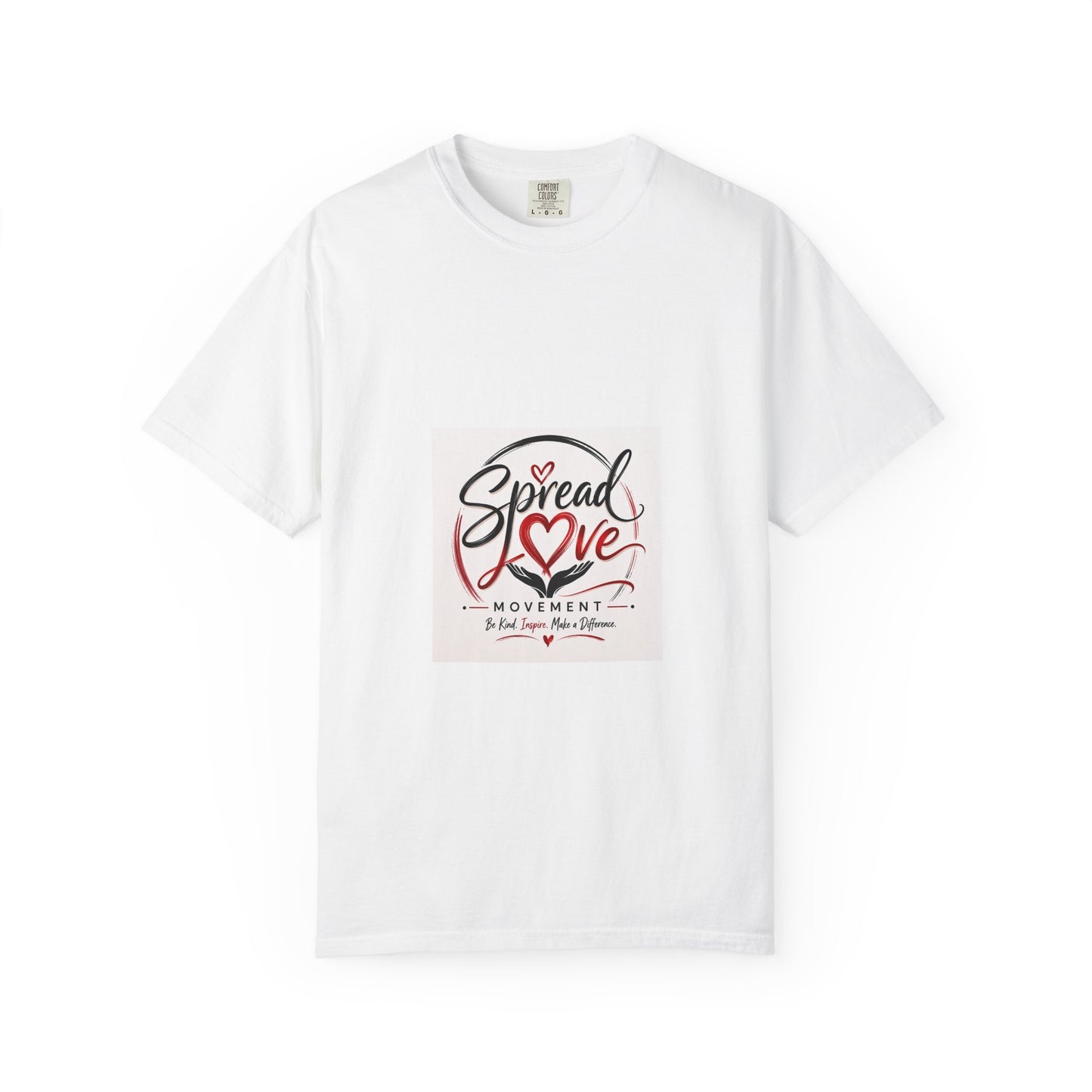 Spread Love T-Shirt — Heart Typography Graphic Tee for Kindness & Gifts
