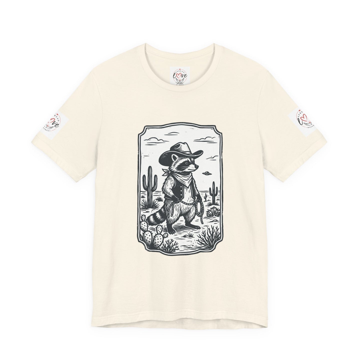 Cowboy Racoon Desert UFO Tee | Retro Southwestern UFO Graphics