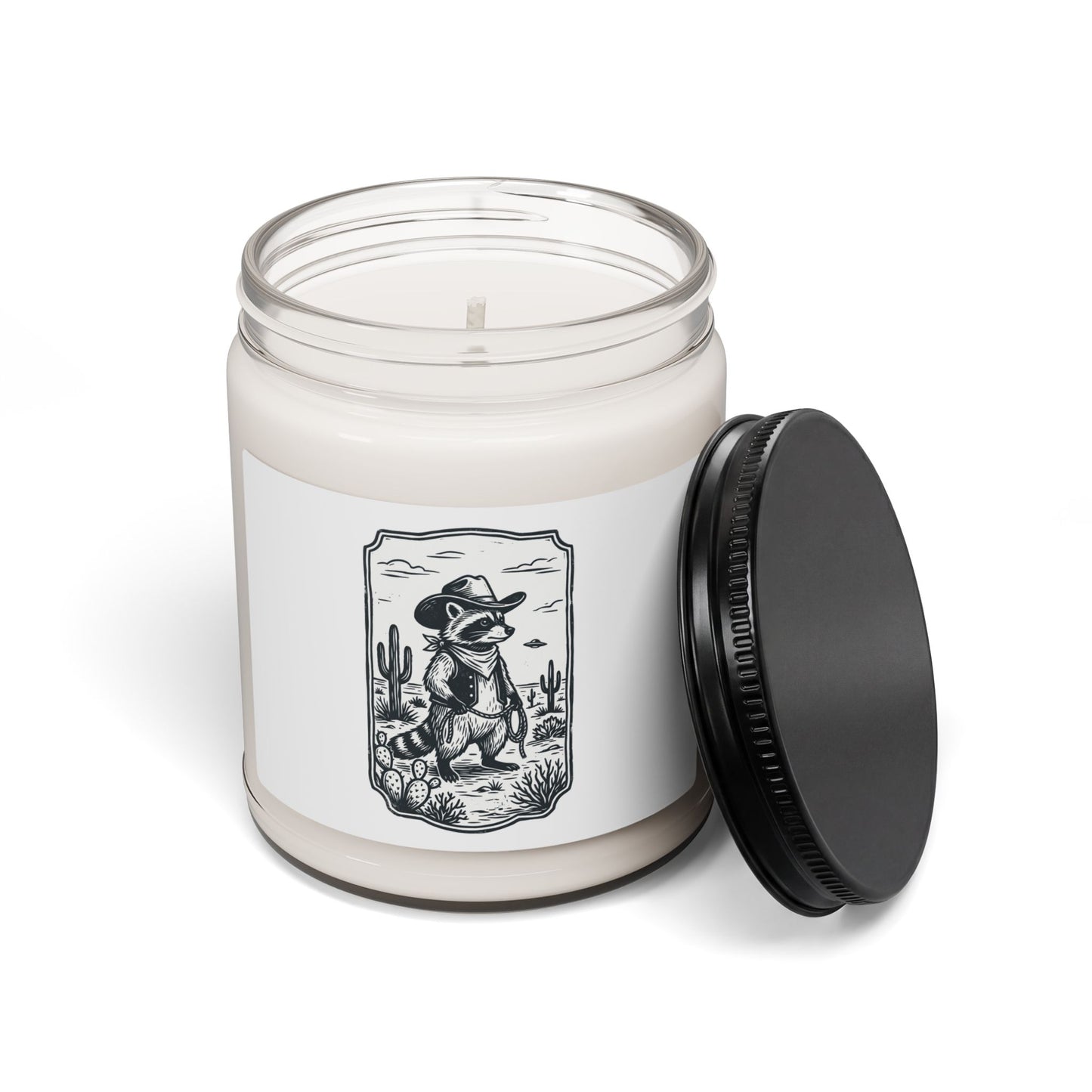 Desert Cowboy UFO Candle | Soy Candle, Retro Alien Desert Graphic