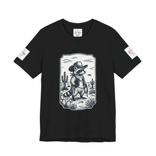 Cowboy Racoon Desert UFO Tee | Retro Southwestern UFO Graphics