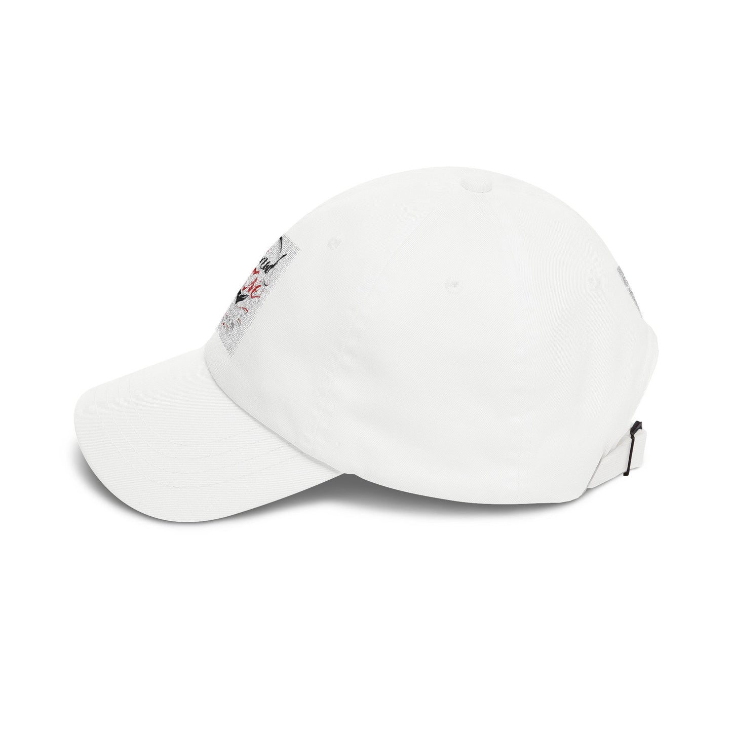 Spread Love Dad Cap – White Embroidered Heart Patch Baseball Hat